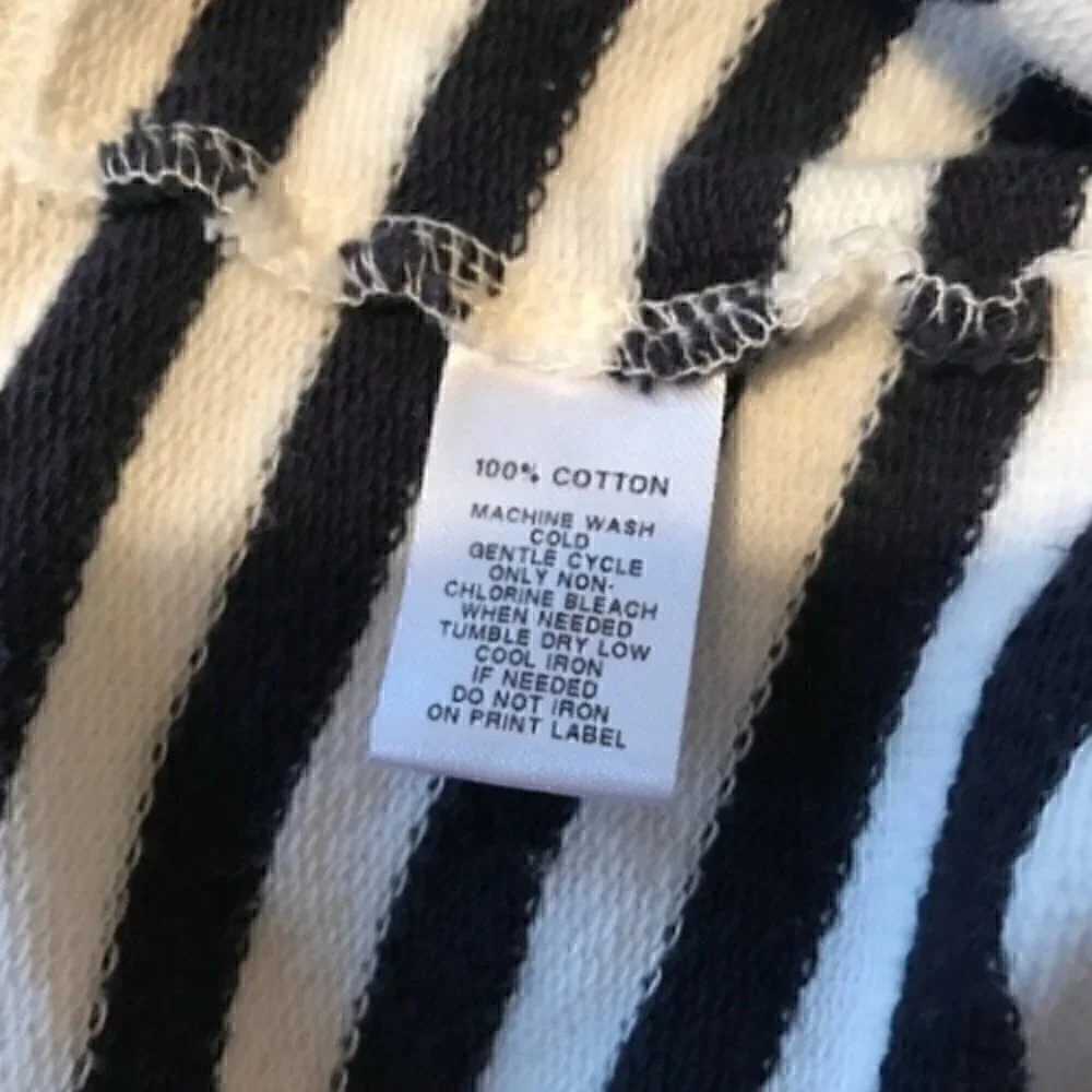 LOFT:Navy/White Striped Sailor Sweatshirt Sz XS